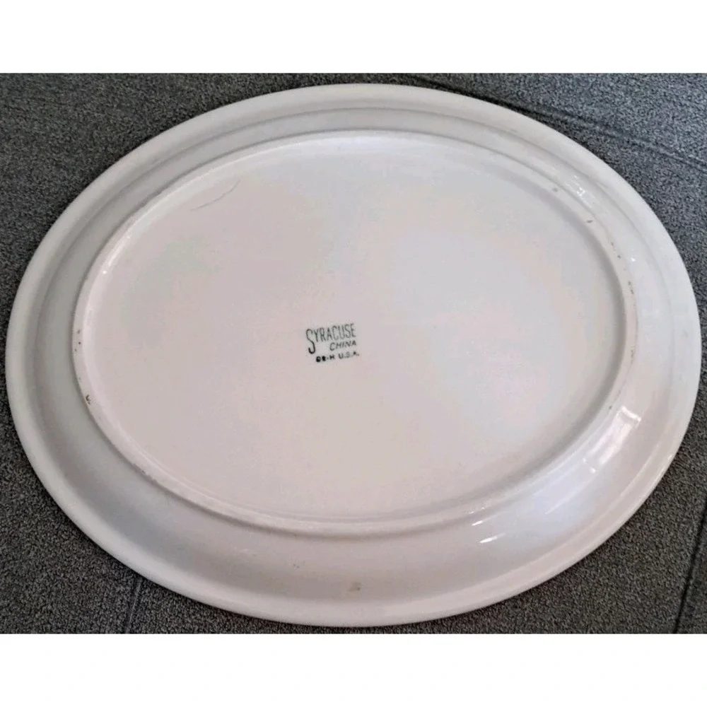 Vintage Syracuse China Platter-Wintergreen Pattern-Very Good-11 1/4